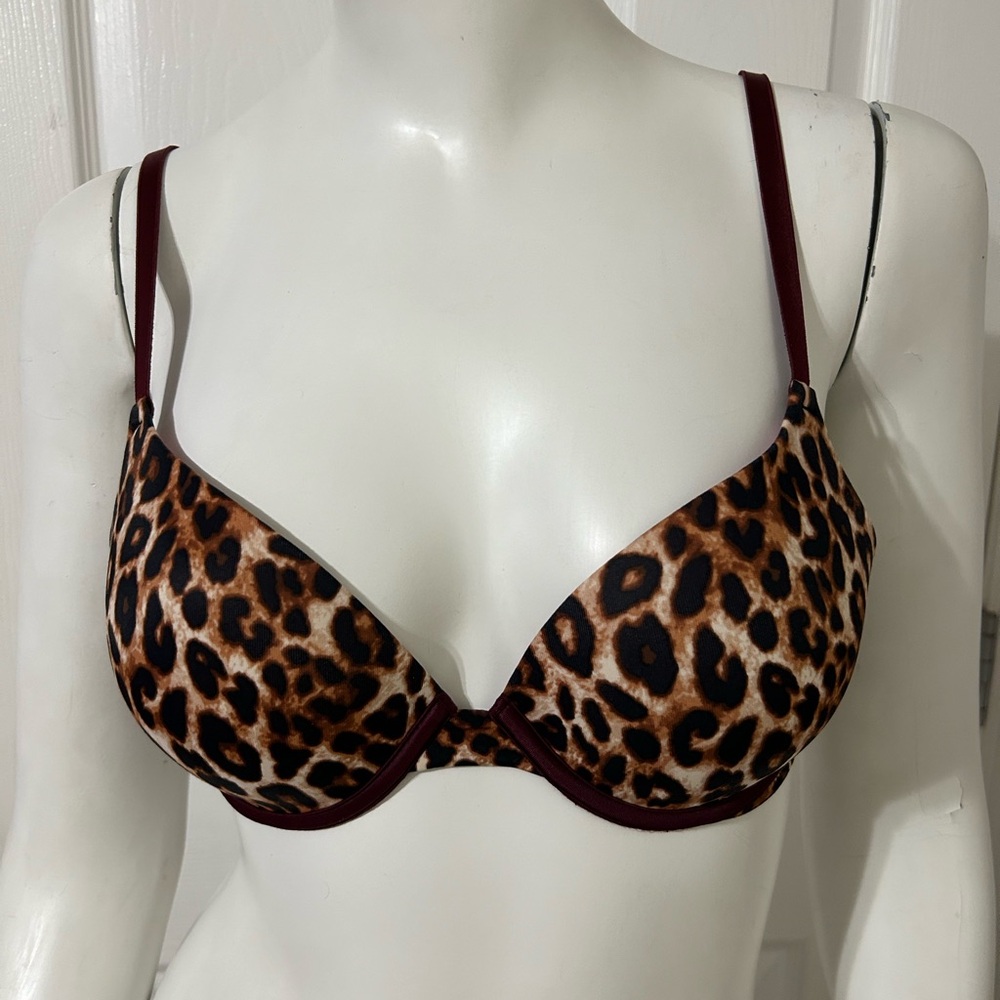 PINK Leopard Print Bra